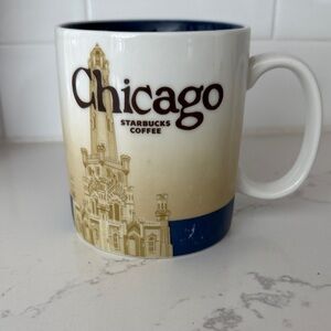 Starbucks Chicago Mug - Cream and Navy